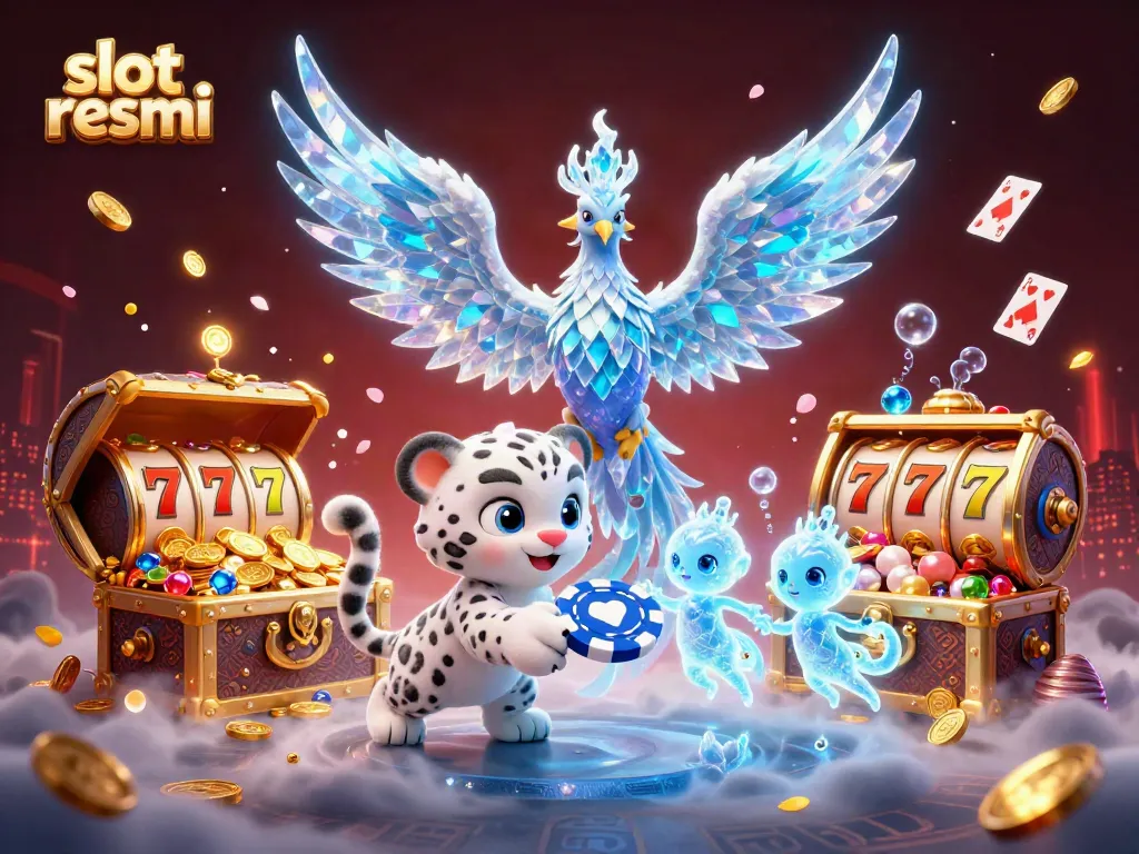 Experience thrilling gaming with the slot resmi, showcasing vibrant casino elements and enchanting characters.
