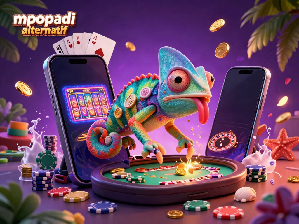 Experience the vibrant action of mpopadi alternatif with a chameleon casino owner in a dynamic gambling scene.