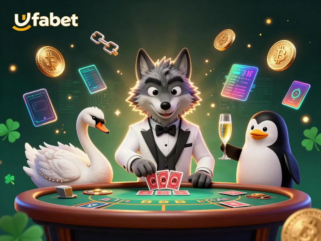 ภาพ 3D ที่น่าตื่นเต้นแสดงให้เห็น ufabet ที่มีตัวละครการ์ตูนในคาสิโน