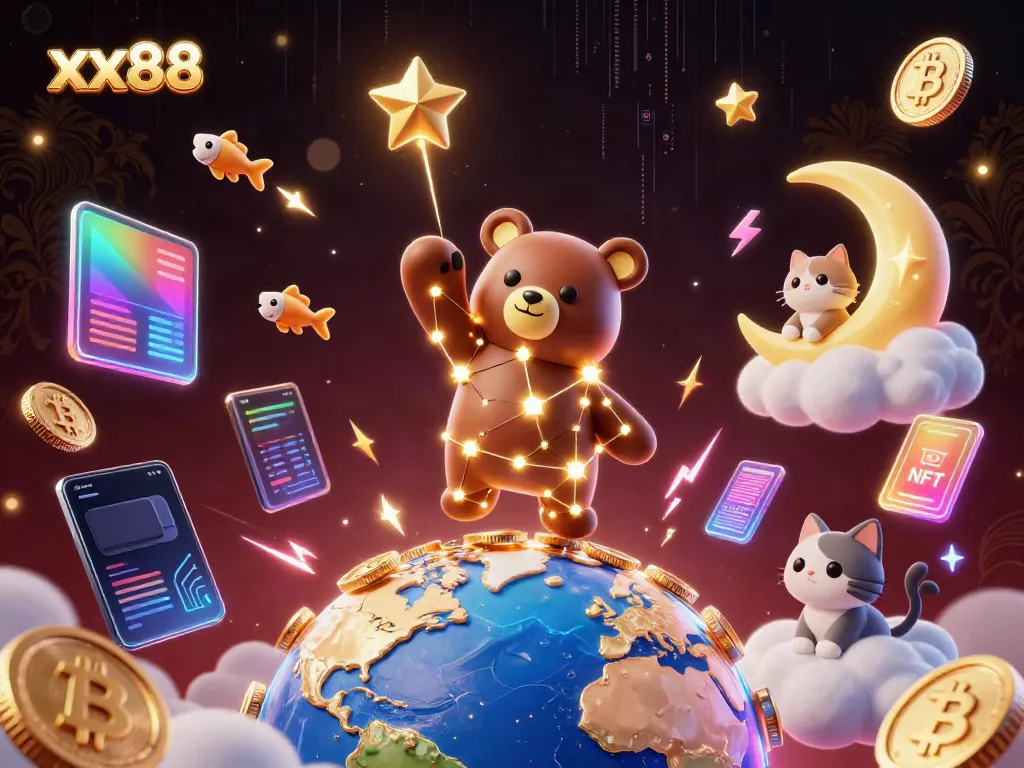 Engage with xx88 through exciting 3D casino adventures featuring gold coins and shooting stars.